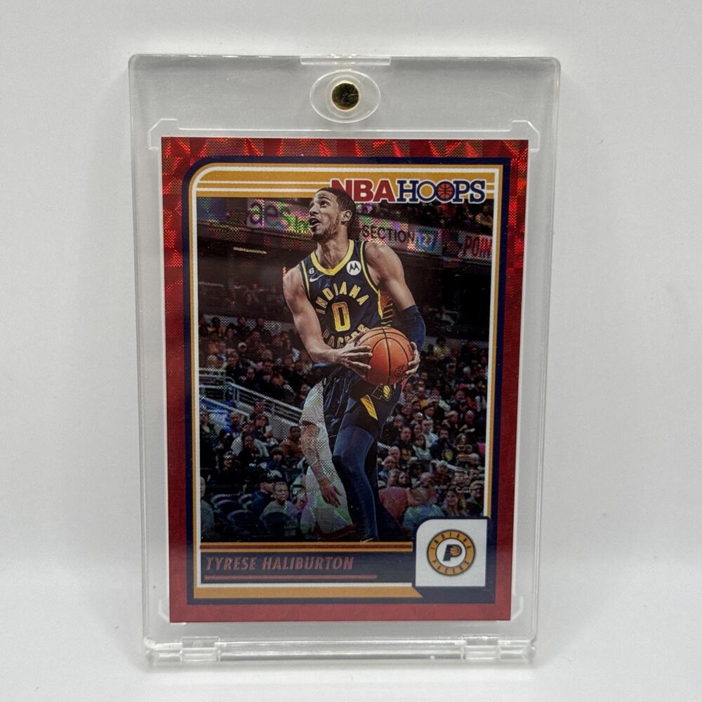 2023-2024 NBA Hoops Tyrese Haliburton Red Parallel /99 Indiana Pacers